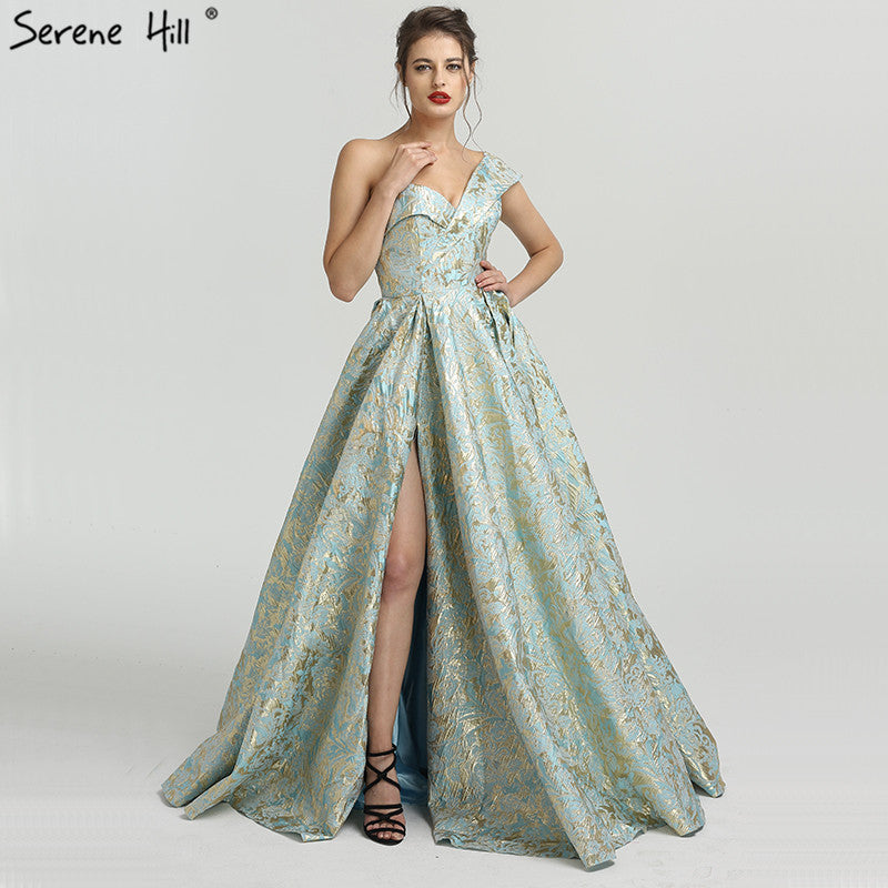 Vestidos de noche vintage de un solo hombro, sin mangas, de alta gama, formales, LA6486