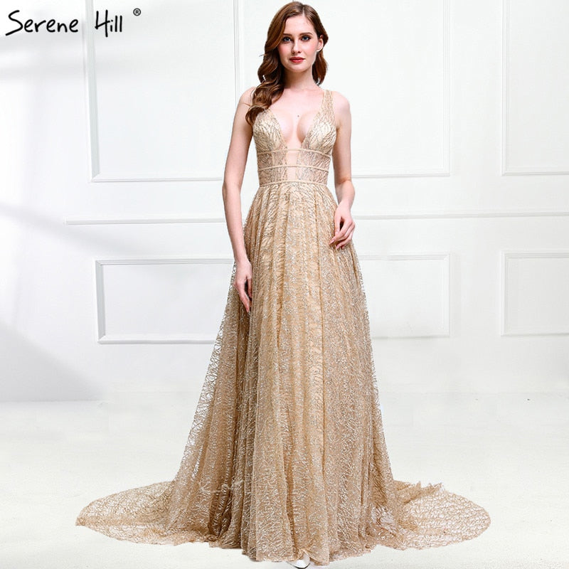 En oferta, sin devolución ni reembolso. Oferta, vestidos de noche de tul sexy con escote en V profundo, vestidos de noche LA6251