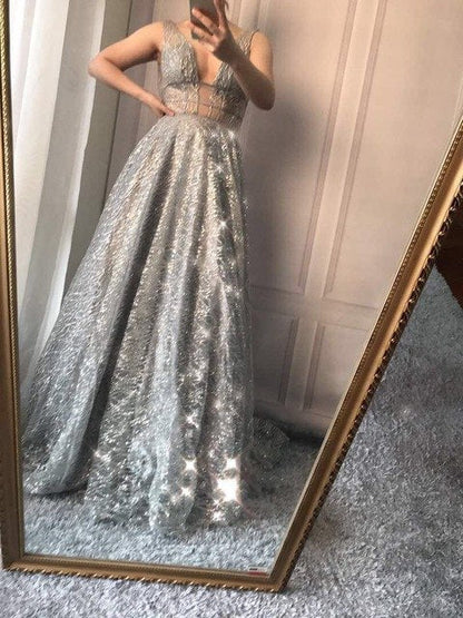 En oferta, sin devolución ni reembolso. Oferta, vestidos de noche de tul sexy con escote en V profundo, vestidos de noche LA6251