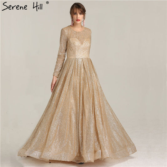 V-Neck Fashion A-Line Evening Dresses Full Beading LA6236