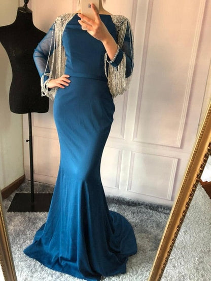 Perlenkette Elegante Meerjungfrau Ballkleider Kristall LA6219