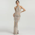 Vestidos de noche de diseñador de lujo con cuello halter Sharking Evening Gowns LA6470