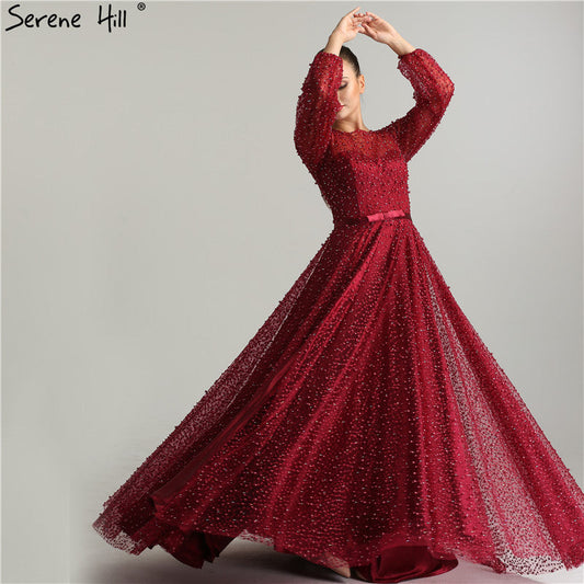 En oferta, sin devolución ni reembolso. Vestidos de noche de manga larga. Vestido de noche LA6348