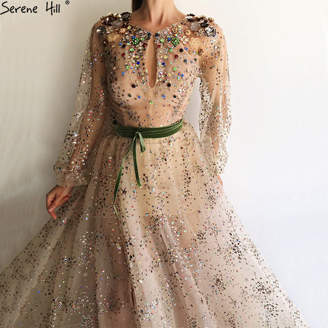 Perspektive Sexy Abendkleider Diamant Pailletten Mode Abendkleider LA6601