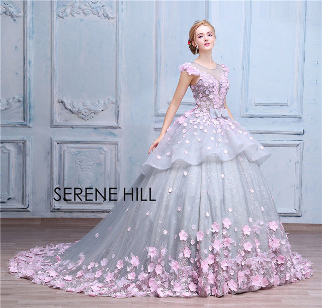 Rosa Blumen Ballkleid Brautkleid Brautkleid HA2043