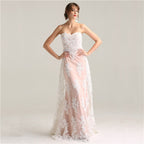En oferta, sin devolución ni reembolso.Vestidos de noche con tirantes de encaje y cuentas de sirena LA6226