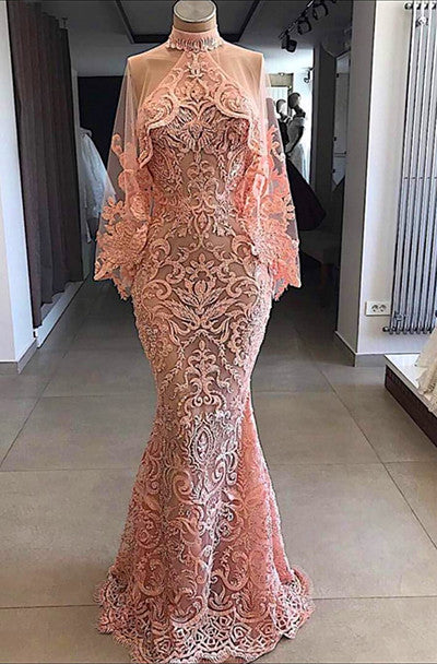 On Sale No Return No Refund Halter Mermaid Evening Dresses Sleeveless Evening Gowns LA6469