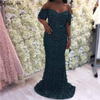 On Sale no return no refundDubai dark Green Mermaid Fashion Evening Dresses Evening Gowns LA6519