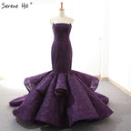 Vestidos de novia con hombros descubiertos, sirena, lentejuelas, vestido de novia