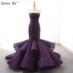 Vestidos de novia con hombros descubiertos, sirena, lentejuelas, vestido de novia