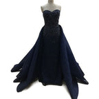 Vestidos de noche con diseño de Dubái, corte sirena, hombros descubiertos y cristales, LA6637