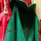 Vestidos de noche con diseño de Dubái, corte sirena, hombros descubiertos y cristales, LA6637