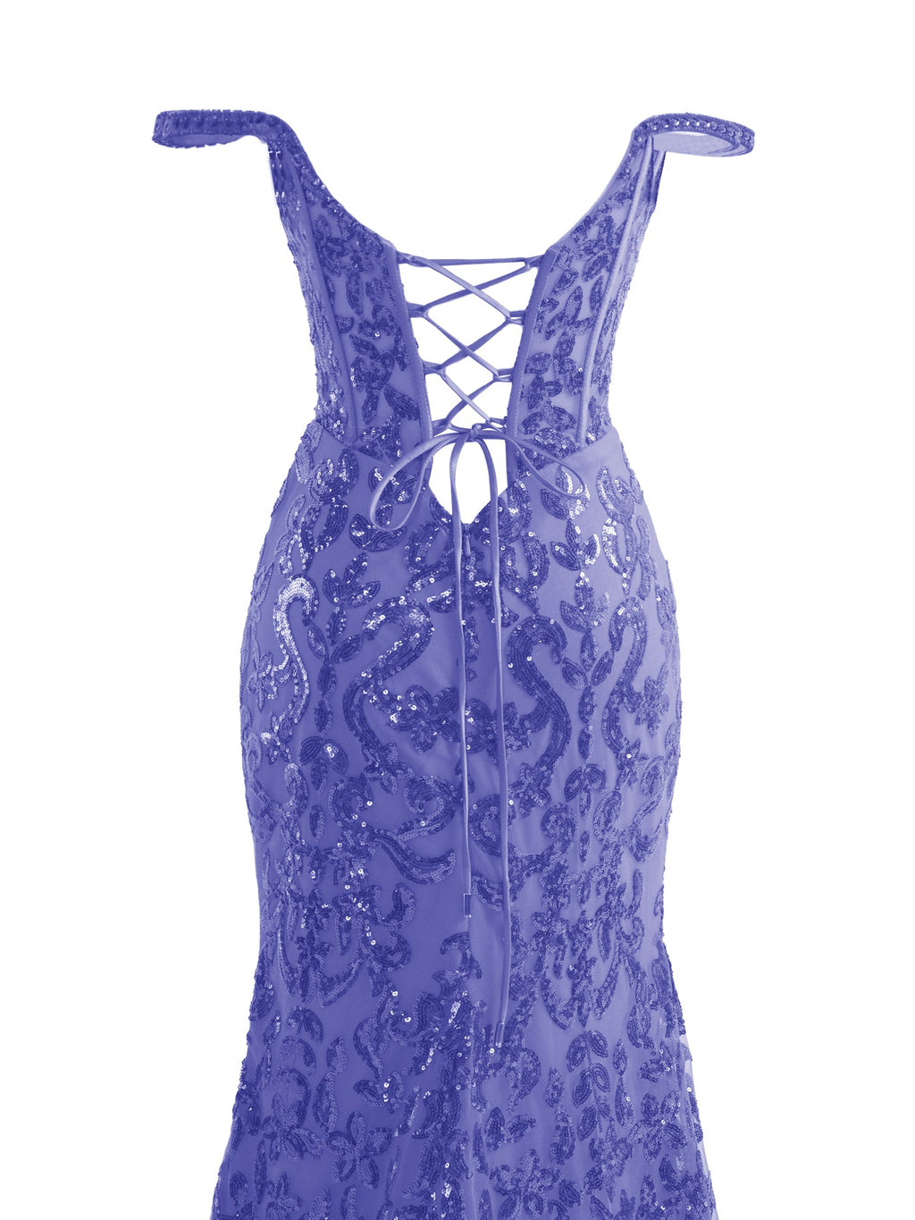 Erryn | Vestido de fiesta largo morado con lentejuelas y abertura