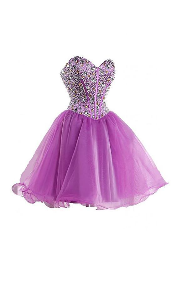 Lila Sweetheart Homecoming Kleid Cocktailkleid Ballkleid PG049