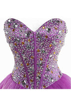 Lila Sweetheart Homecoming Kleid Cocktailkleid Ballkleid PG049