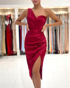 Vestidos de noche rojos cortos | Vestido de cóctel sencillo