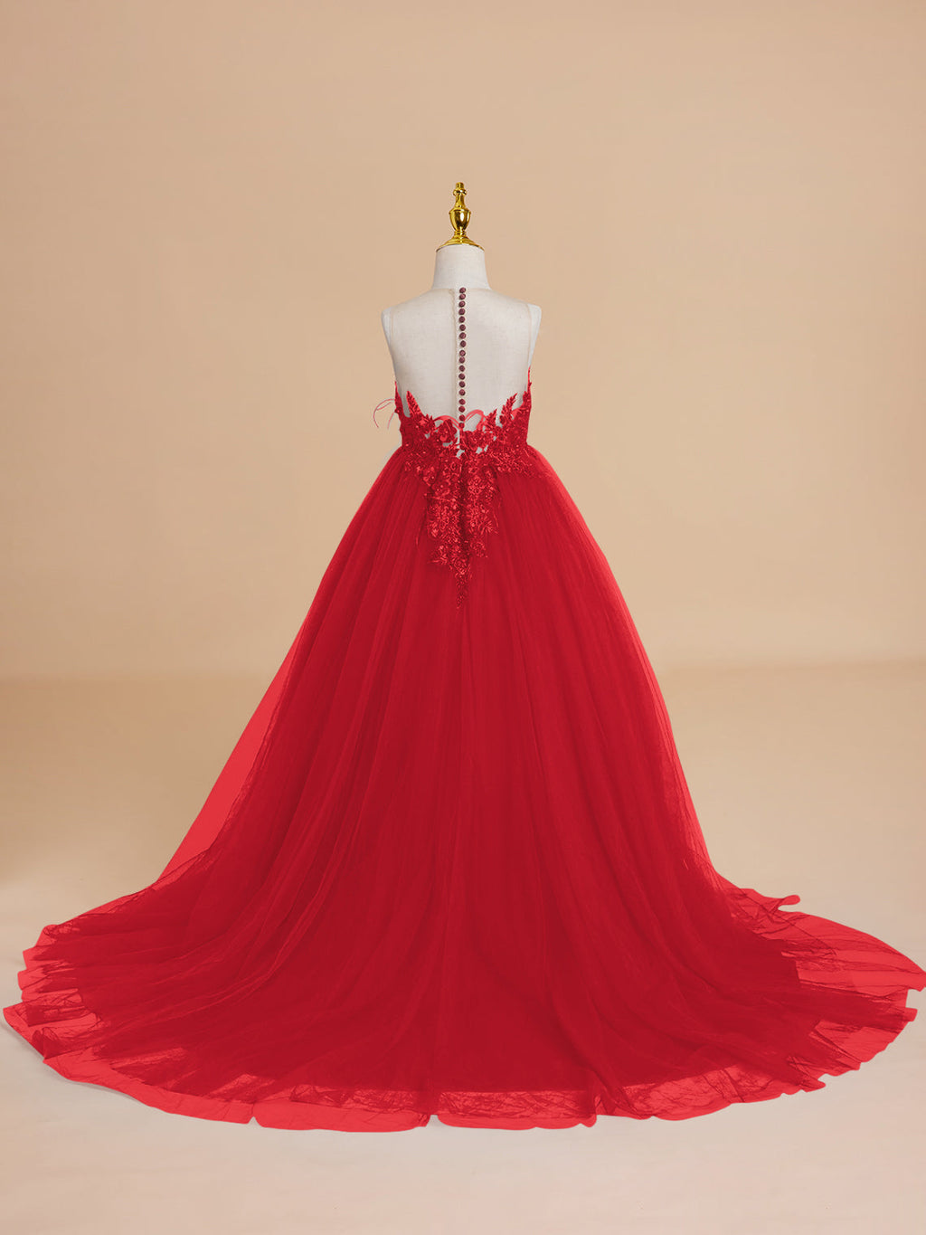 Duchesse-Linie/Princess-Linie Tüll Sweep/Pinsel zug Blumenmädchenkleid 
