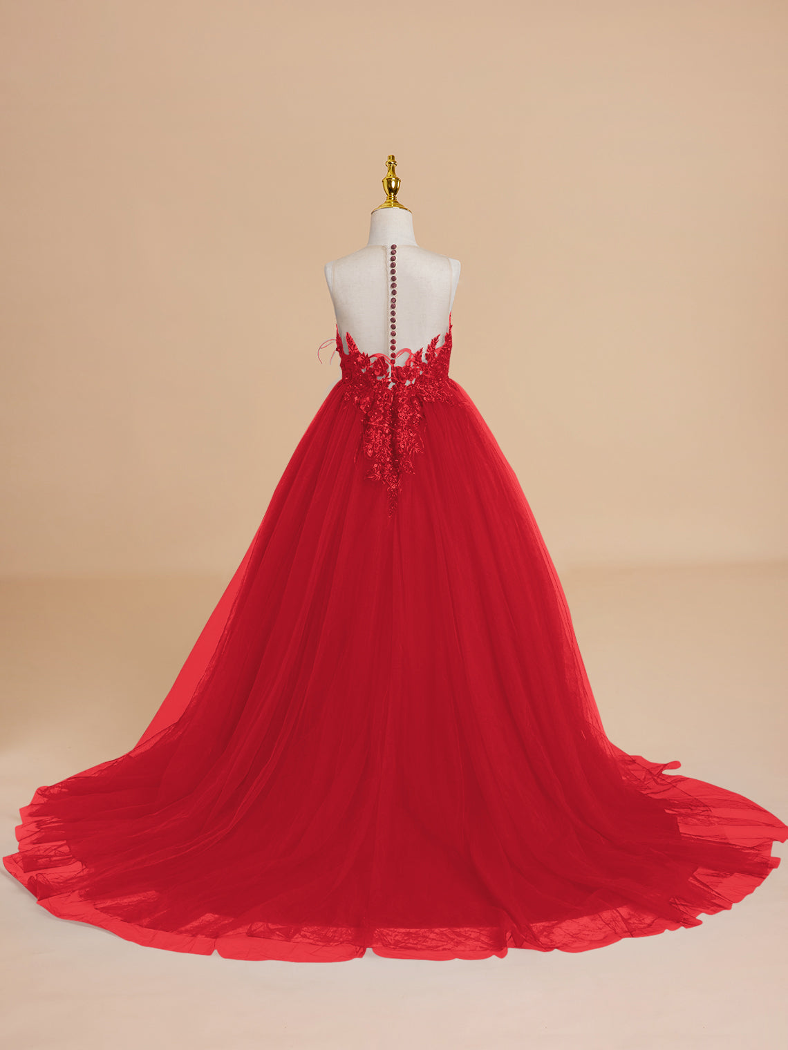 Duchesse-Linie/Princess-Linie Tüll Sweep/Pinsel zug Blumenmädchenkleid 
