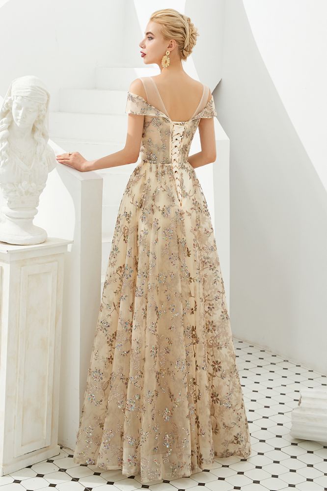 Vestido romántico floral de manga corta para fiesta de noche de primavera, largo hasta el suelo, para baile