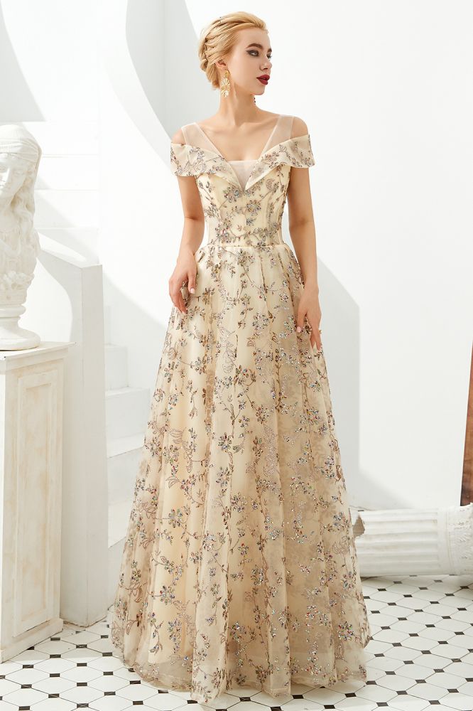 Vestido romántico floral de manga corta para fiesta de noche de primavera, largo hasta el suelo, para baile