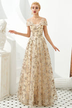 Vestido romántico floral de manga corta para fiesta de noche de primavera, largo hasta el suelo, para baile