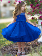Vestido de fiesta/princesa de tul hasta la rodilla para niña de las flores