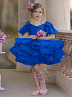 Ballkleid/Princess-Linie Tüll Knielang Geburtstagskleid für Blumenmädchen 