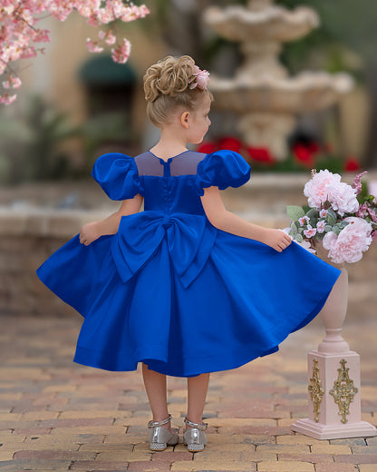 Duchesse-Linie/Princess-Linie Satin Knielang Blumenmädchenkleid 