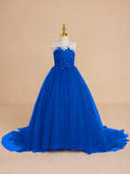 Duchesse-Linie/Princess-Linie Tüll Sweep/Pinsel zug Blumenmädchenkleid 