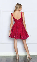 Pailletten-Abschlusskleider, gerader Ausschnitt, Partykleid SYH100