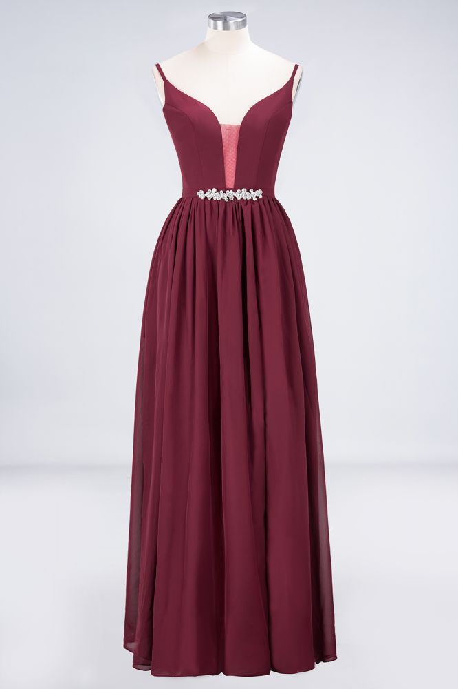 Vestido de dama de honor sexy de gasa con escote en V doble profundo, volantes, sin mangas, abertura lateral, vestido de fiesta de noche
