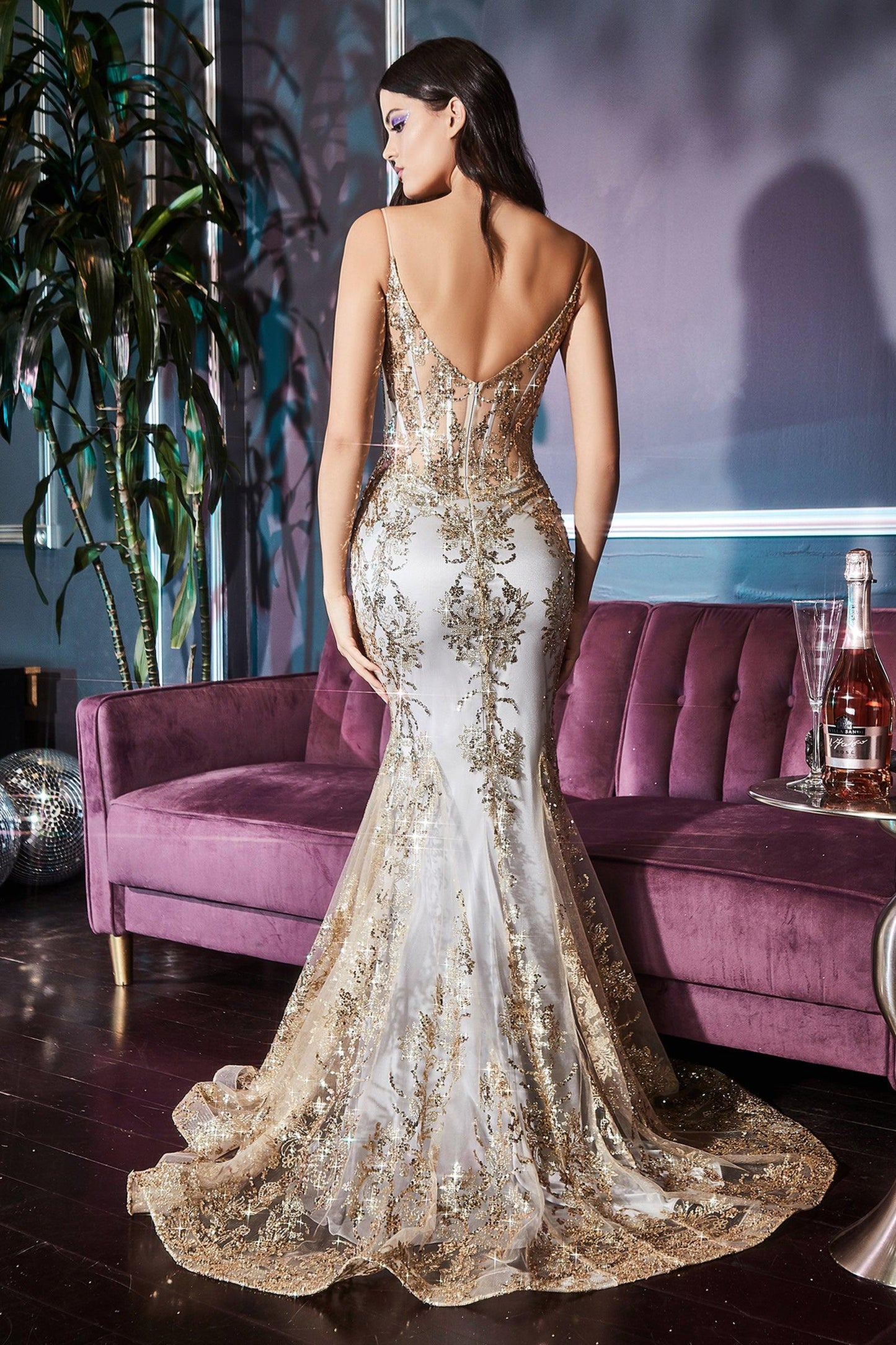 Formales langes Korsett-Ballkleid