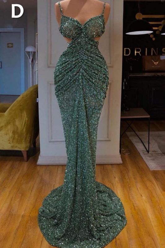 Sexy Langes Mintgrünes Pailletten Ballkleid Meerjungfrau