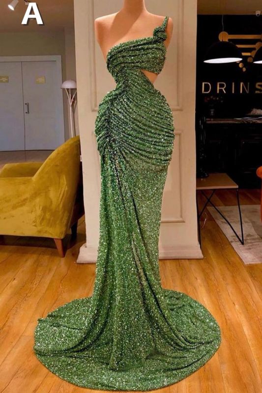 Sexy Langes Mintgrünes Pailletten Ballkleid Meerjungfrau