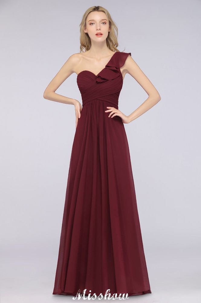 Vestido de dama de honor sexy, sin mangas, con escote en forma de corazón y un hombro, con volantes, para fiesta de boda en la playa