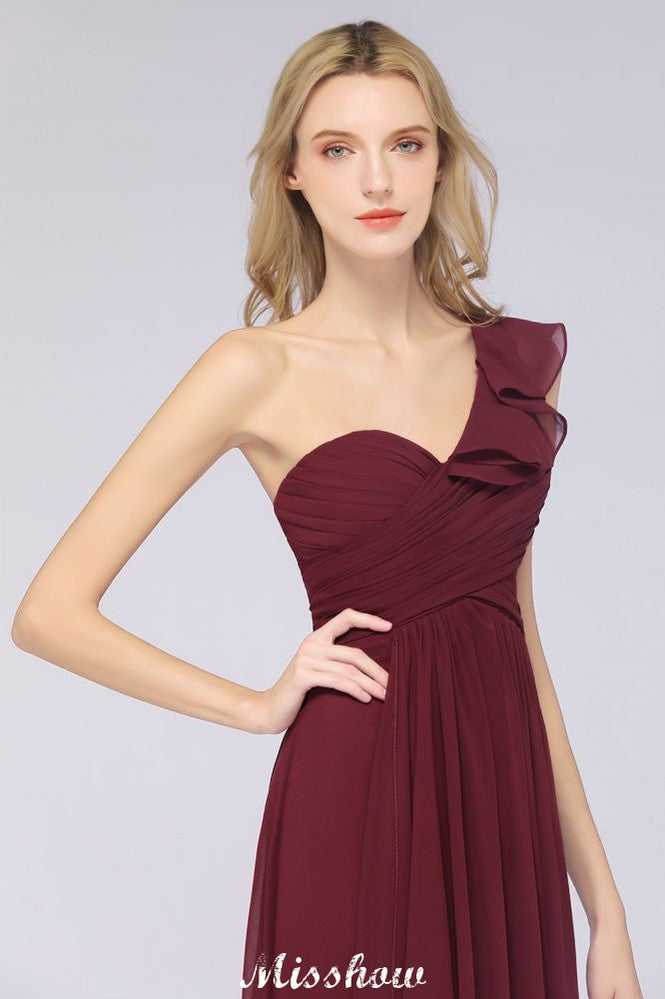 Vestido de dama de honor sexy, sin mangas, con escote en forma de corazón y un hombro, con volantes, para fiesta de boda en la playa