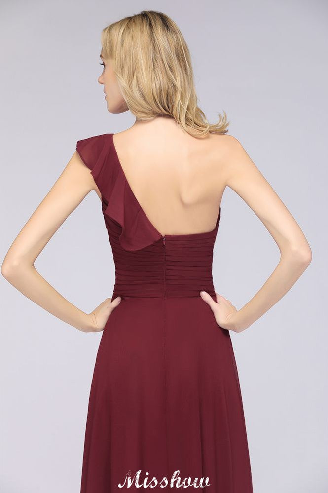 Vestido de dama de honor sexy, sin mangas, con escote en forma de corazón y un hombro, con volantes, para fiesta de boda en la playa