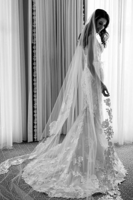 Vestidos de novia sexys de sirena sin tirantes y escote corazón con encaje