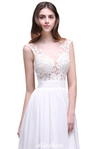 Vestidos de novia playeros de gasa con encaje transparente