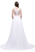 Vestidos de novia playeros de gasa con encaje transparente