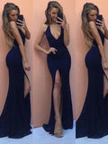Vestidos de fiesta largos hasta el suelo con escote en V y encaje sin mangas y corte tubo/columna