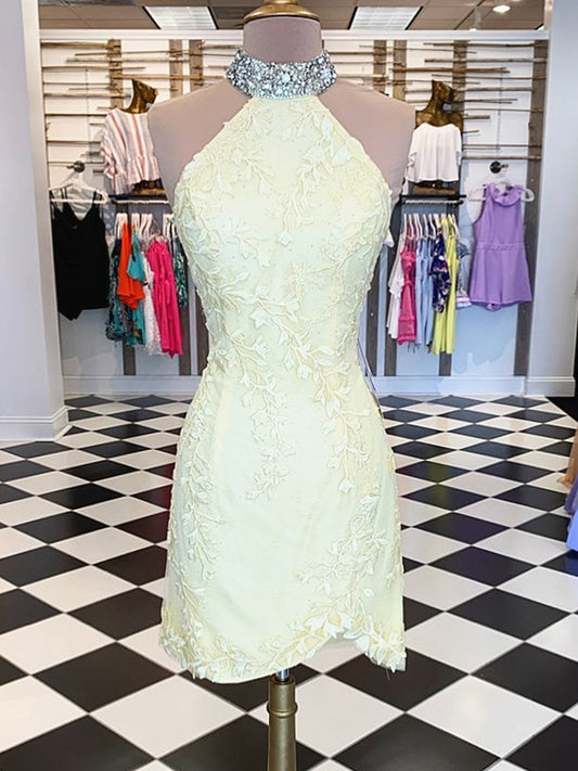 Kurzes rückenfreies Meerjungfrau-Abschlussballkleid mit Spitze