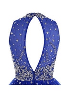 Kurzes Tüll-Abendkleid mit Perlenbesatz PG037