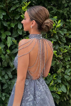 Silberne Cocktailkleider Kurze Ballkleider aus Spitze