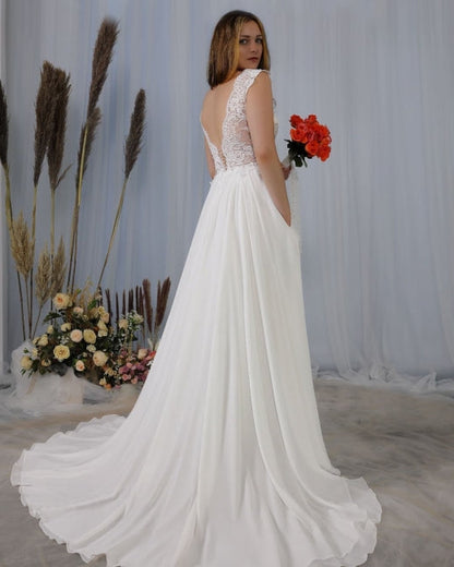 Schlichte Brautkleider mit Spitze | Sommerbrautkleider