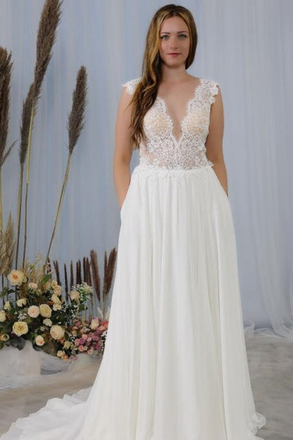 Schlichte Brautkleider mit Spitze | Sommerbrautkleider