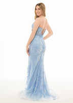 Terry | Vestidos de fiesta largos de sirena con apliques de encaje y escote corazón en negro