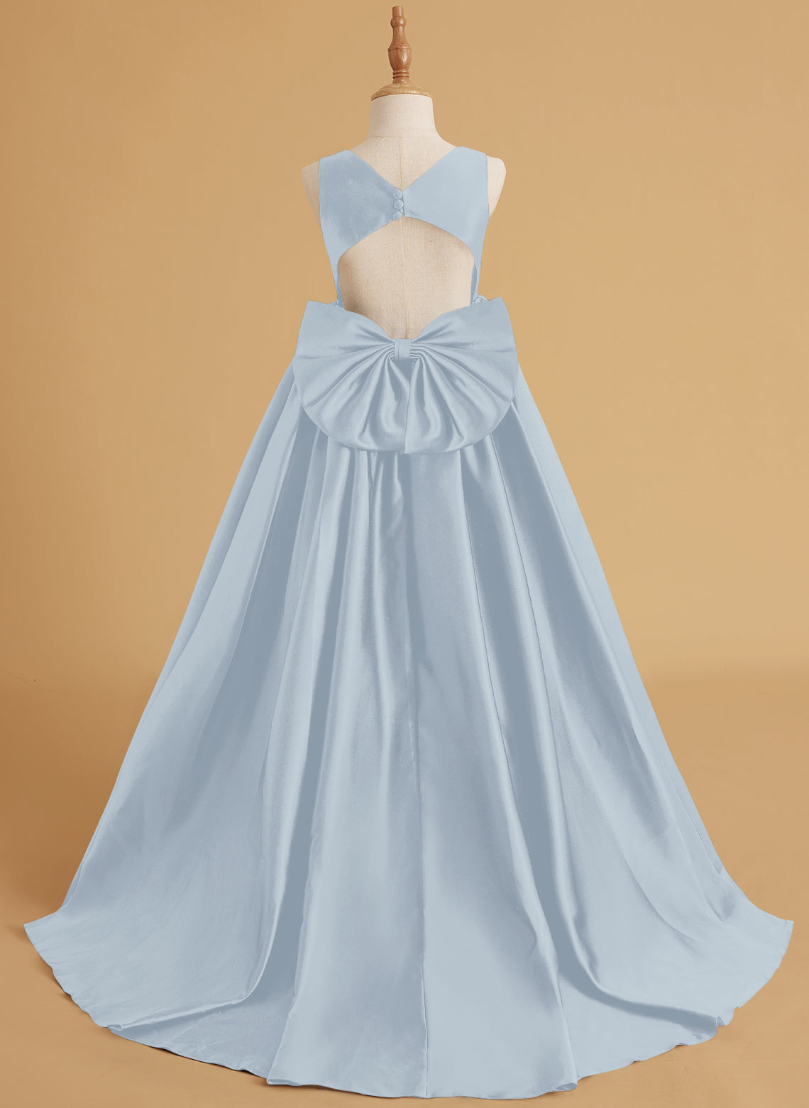 Duchesse-Linie/Princess-Linie Satin Sweep/Pinsel zug Blumenmädchenkleid 