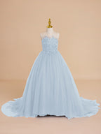 Duchesse-Linie/Princess-Linie Tüll Sweep/Pinsel zug Blumenmädchenkleid 