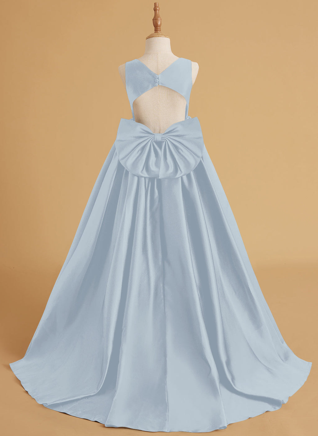 Duchesse-Linie/Princess-Linie Satin Sweep/Pinsel zug Blumenmädchenkleid 